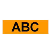 Brother Gloss Laminated Labelling Tape - 12mm, Black/Flourescent Orange (TZ-B31)